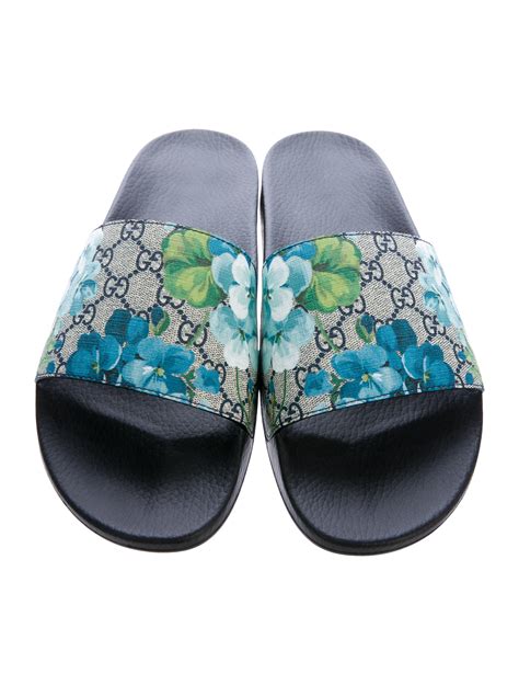 gucci gg blue blooms slides|Gucci floral slides nordstrom.